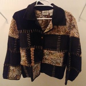 Black patchwork jacket